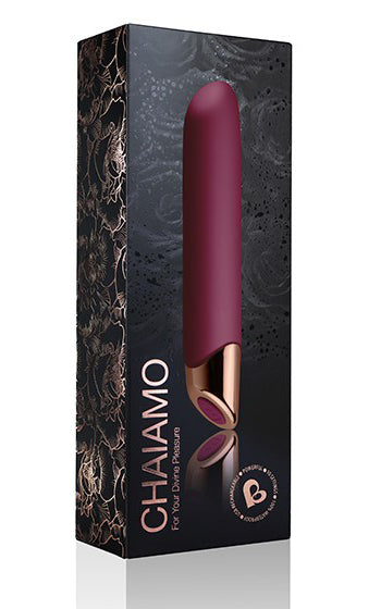 Chaiamo 10 Speed Burgundy – kraftfull, stilren och vattentät massagestav med tio vibrationsnivåer