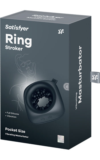 Satisfyer Ring Stroker – onaniapparat för män med tre tystgående motorer i mjukt silikon