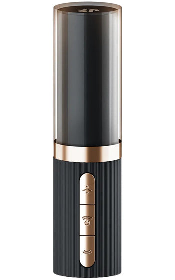 Satisfyer Pro 2 Kiss – elegant och ljudlös lufttrycksvibrator i läppstiftsdesign, diskret klitorisstimulator i hudvänligt silikon