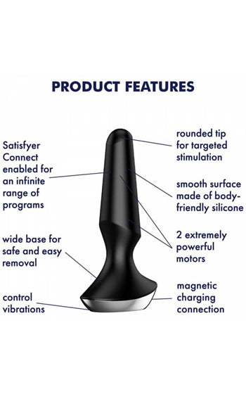 Satisfyer Plug-ilicious 2 – Appstyrd analvibrator i silikon med stilren design.