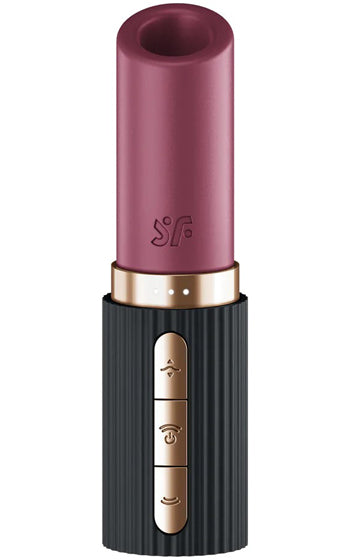 Satisfyer Pro 2 Kiss – elegant och ljudlös lufttrycksvibrator i läppstiftsdesign, diskret klitorisstimulator i hudvänligt silikon