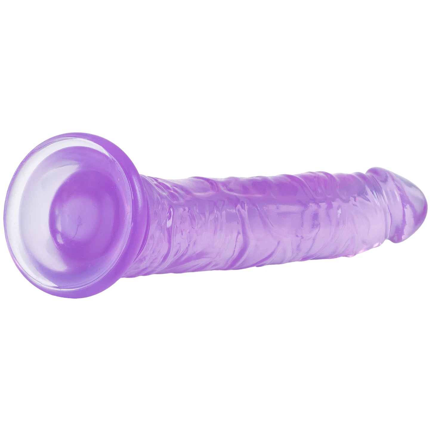 Baseks Jellies realistisk dildo med sugpropp 21 cm i mjukt material – naturtrogen sexleksak för solo och par