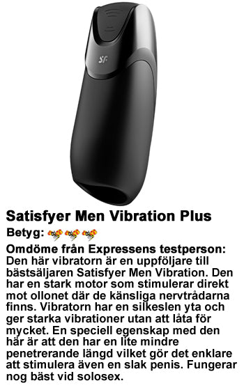Satisfyer Men Vibration Plus – appstyrd masturbator i stilren svart design med kraftfulla vibrationer.