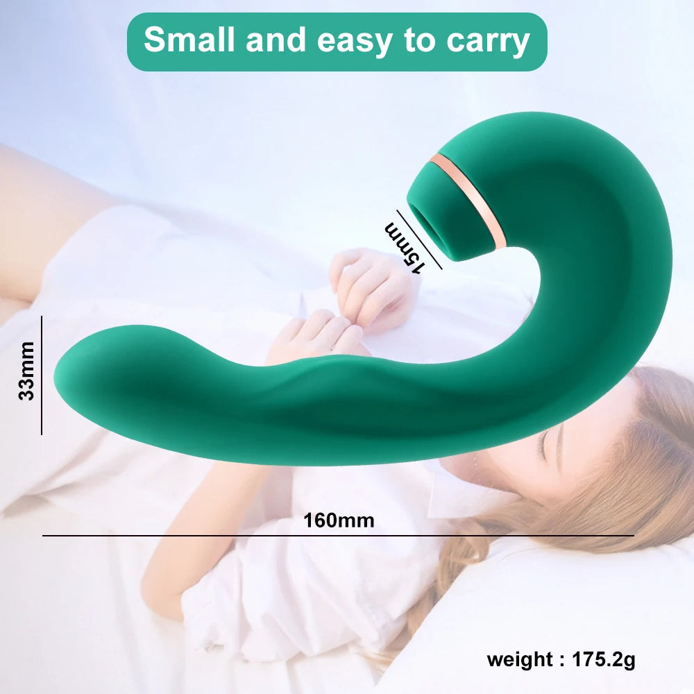3-i-1 Vibrator - Fladdrande, Sugande & Stimulerande
