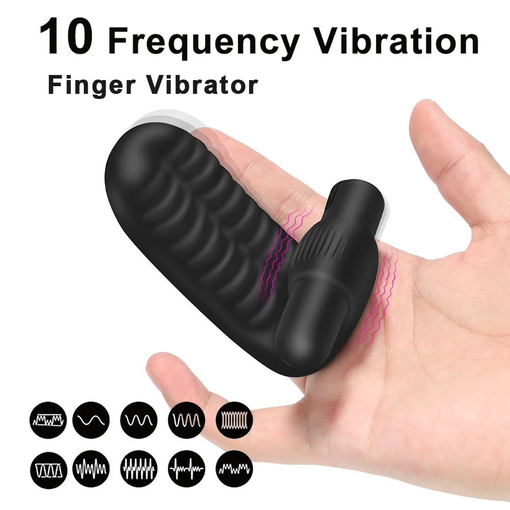 Fingervibrator för Klitoris- & G-punktsstimulering – För Kvinnor & Lesbiska