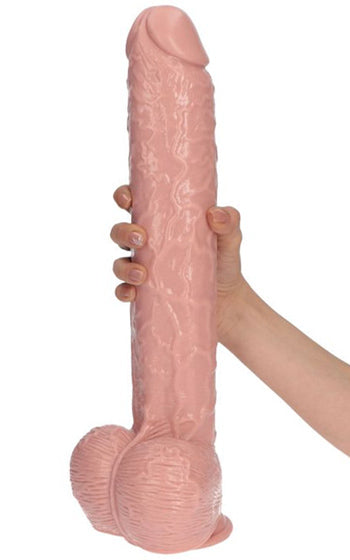 Italian Giant Golia Flesh – stor realistisk dildo 41 cm med sugkopp och ådrad yta