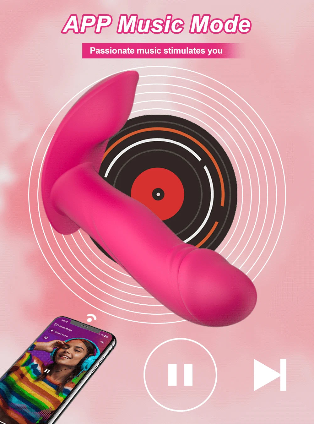Ultimat Njutning: Bärbar Vibrator med APP-kontroll för Klitoris & G-punkt
