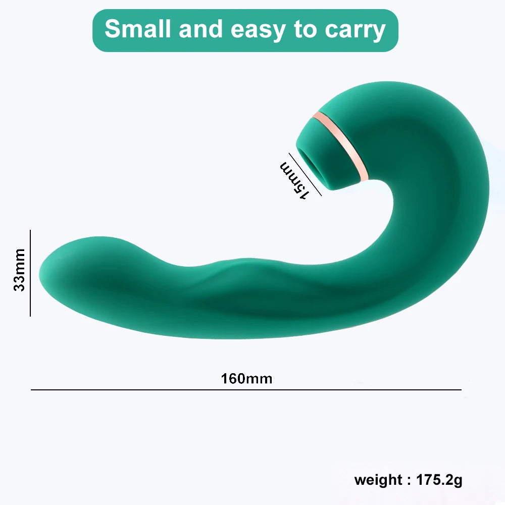3-i-1 Vibrator - Fladdrande, Sugande & Stimulerande