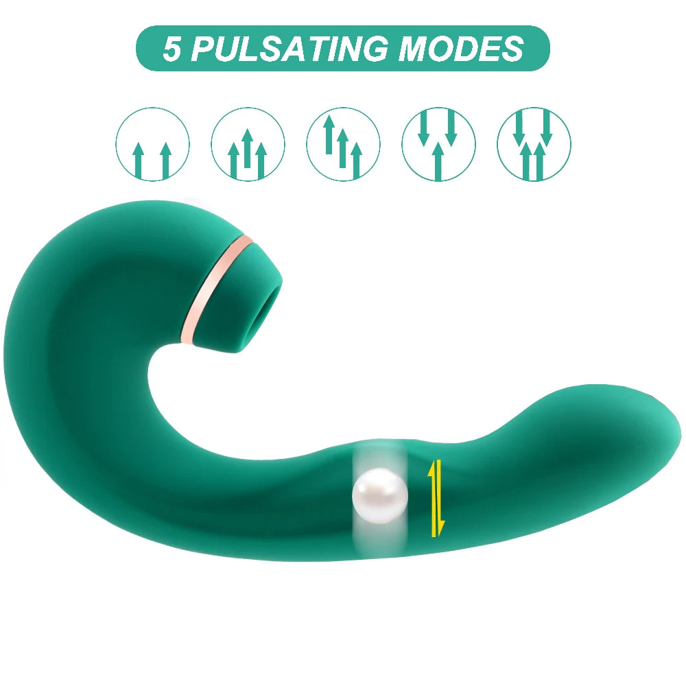 3-i-1 Vibrator - Fladdrande, Sugande & Stimulerande