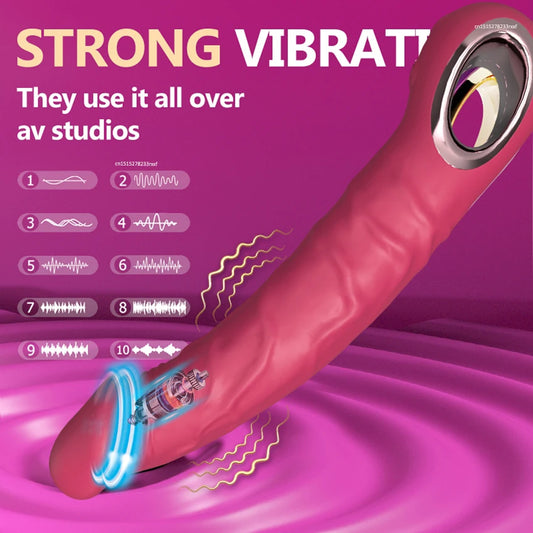 Kraftfull vibrator för kvinnor, G-punkt och klitorisstimulering