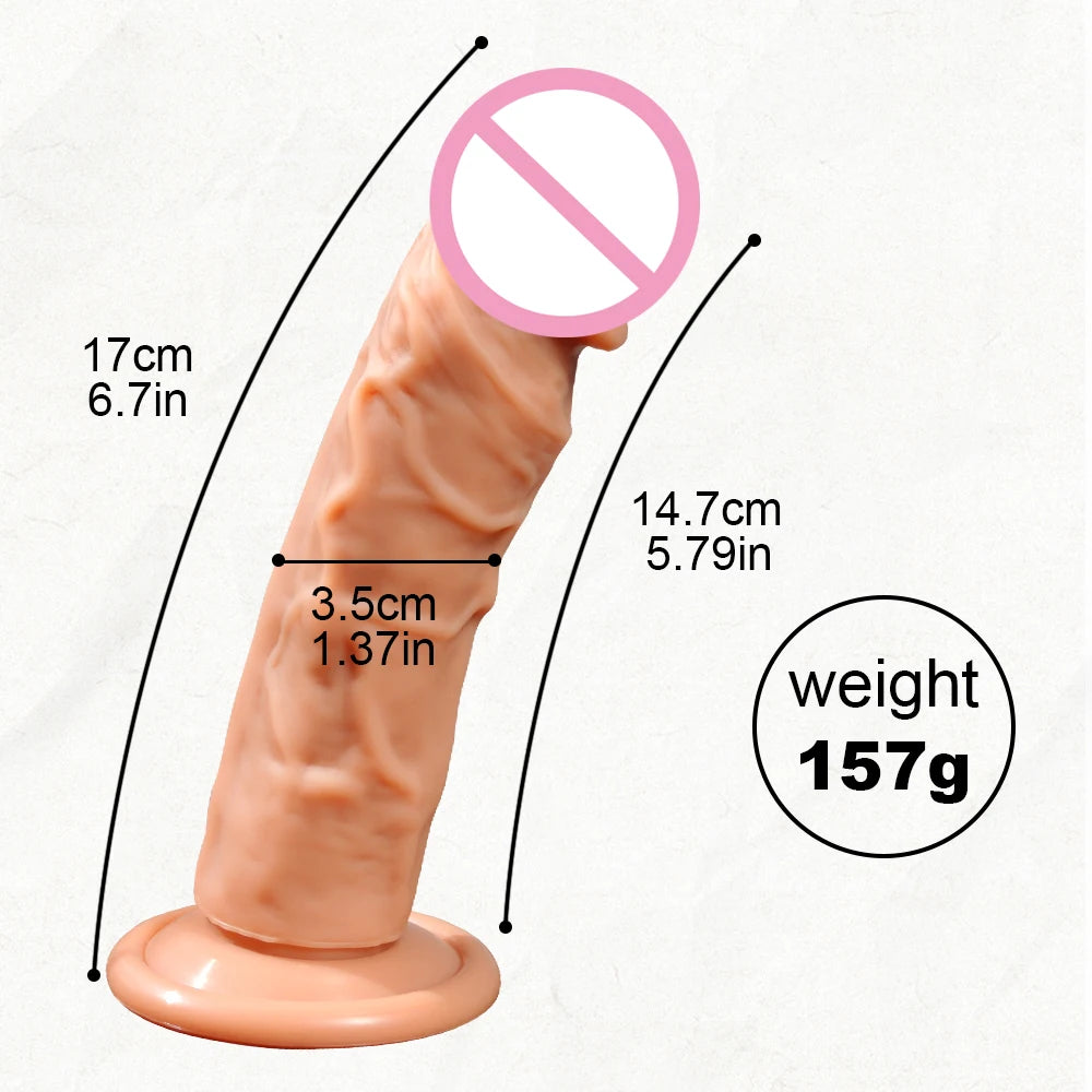 Mångsidig Realistisk Dildo – G-punkt, Anal & Nybörjarvänlig