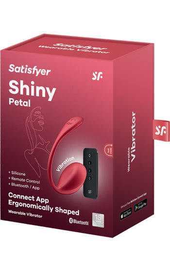 Satisfyer Shiny Petal – appstyrt vibratorägg i mjukt silikon, kan bäras diskret i trosan för diskret njutning via Satisfyer Connect-appen.