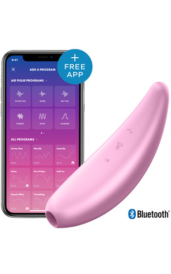 Satisfyer Curvy 3 Plus – lufttrycksvibrator i sammetslen silikon med appstyrning för intensiv och diskret stimulans
