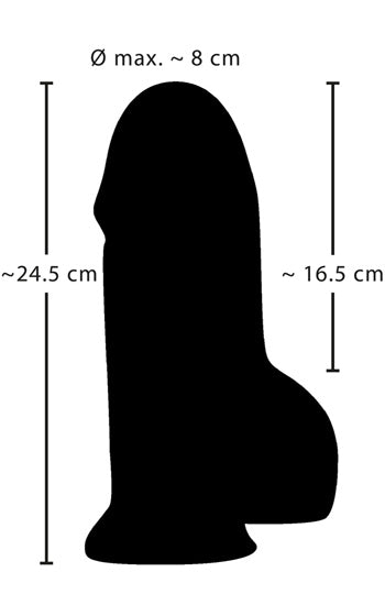 Real Giant 24 cm massiv dildo med kraftfull sugkopp och extra tjock design