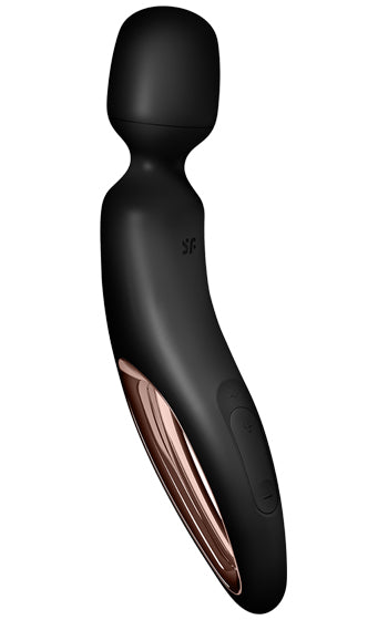 Satisfyer Wand-Erland Svart – kraftfull wand massager med ergonomiskt handtag och elegant design
