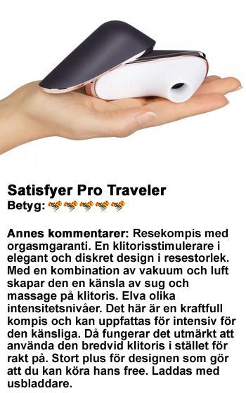 Satisfyer Pro Traveler – kompakt och populär lufttrycksvibrator, bäst i test 2025