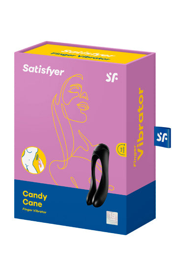 Satisfyer Candy Cane fingervibrator i elegant design för diskret njutning