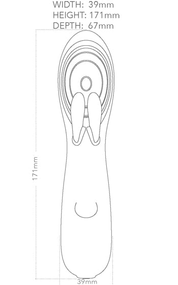 Glo-Girl Rabbitstav i mjukt silikon med dubbla vibratorer för klitoris- och vaginalstimulans