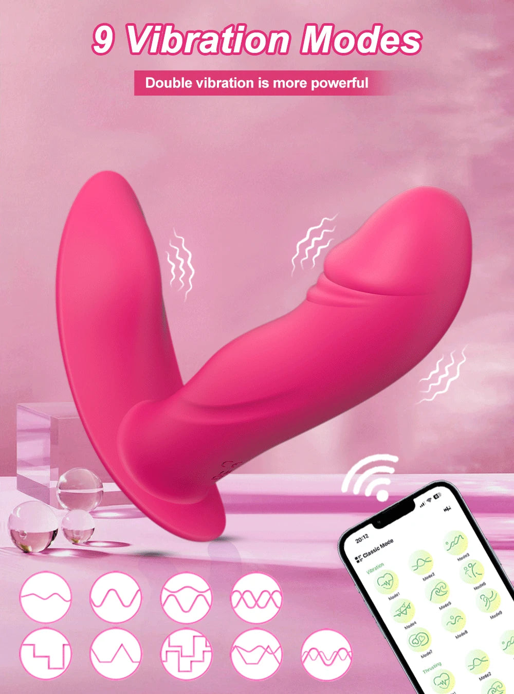 Ultimat Njutning: Bärbar Vibrator med APP-kontroll för Klitoris & G-punkt