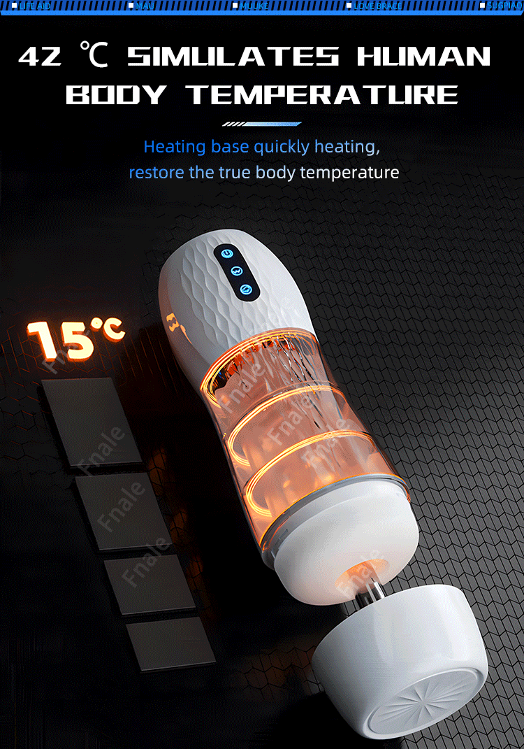 LOVE BRACE™ Allt-i-ett Masturbator för Män - 10 Vibrationslägen & 5 Sugfunktioner med Värme