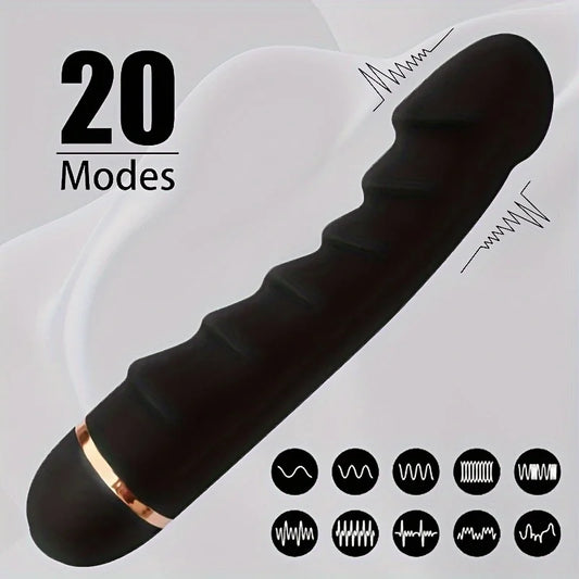 Diskret G-punktsvibrator i silikon med 20 vibrationslägen