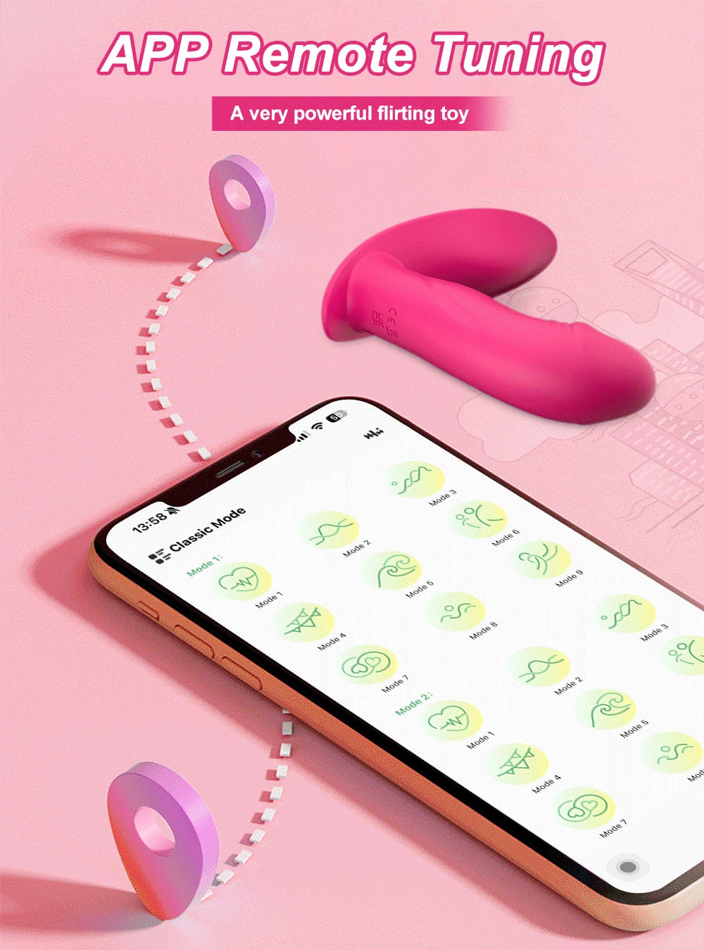 Ultimat Njutning: Bärbar Vibrator med APP-kontroll för Klitoris & G-punkt