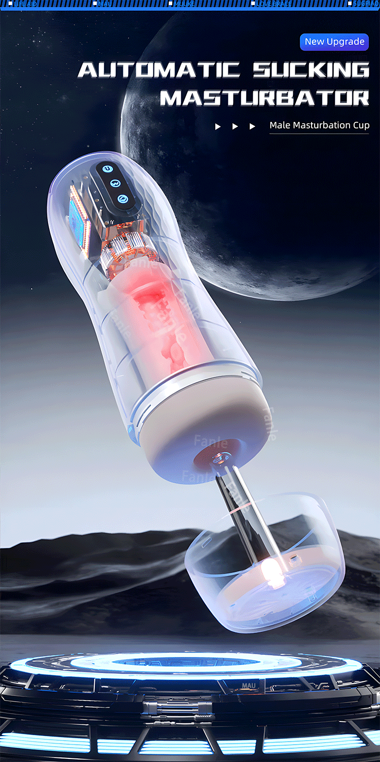 LOVE BRACE™ Allt-i-ett Masturbator för Män - 10 Vibrationslägen & 5 Sugfunktioner med Värme