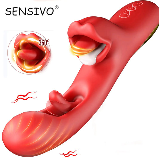 Innovativ 360° Vibrator – Tung-, Stöt- & Vingstimulator för Kvinnor