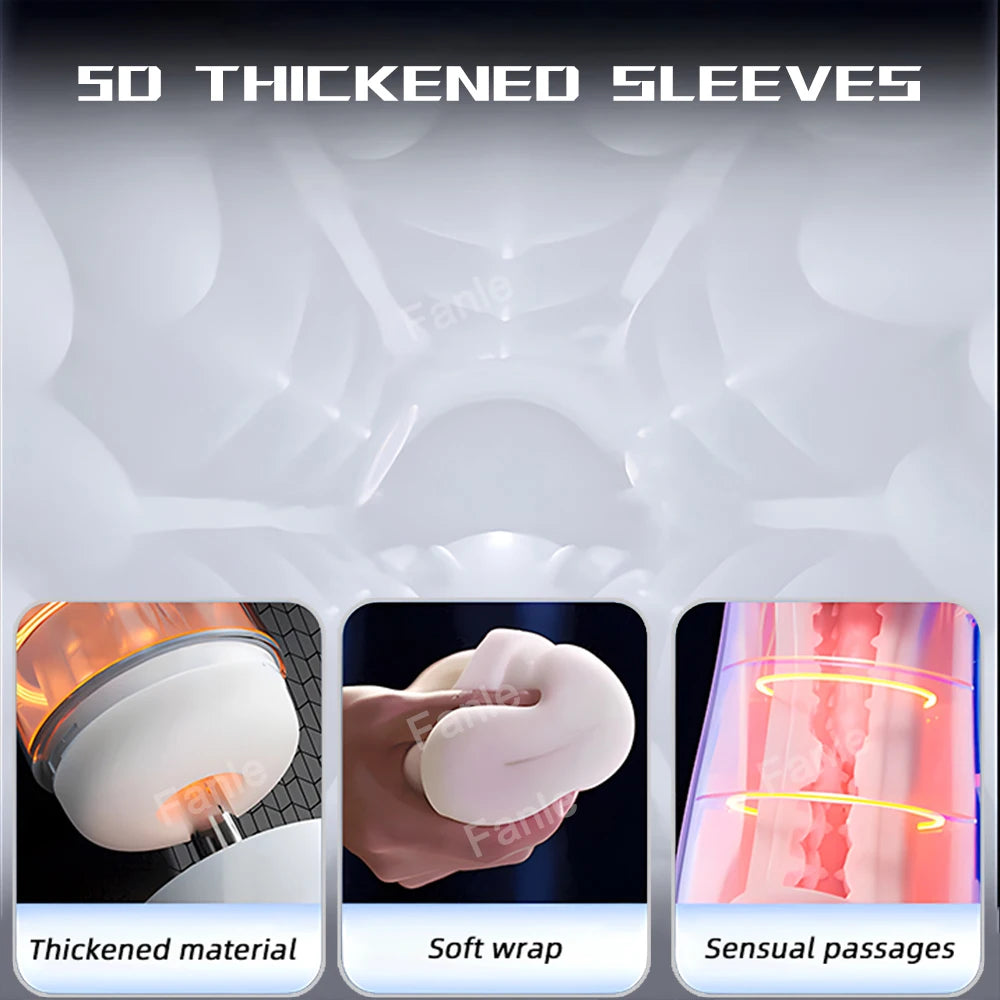 LOVE BRACE™ Allt-i-ett Masturbator för Män - 10 Vibrationslägen & 5 Sugfunktioner med Värme