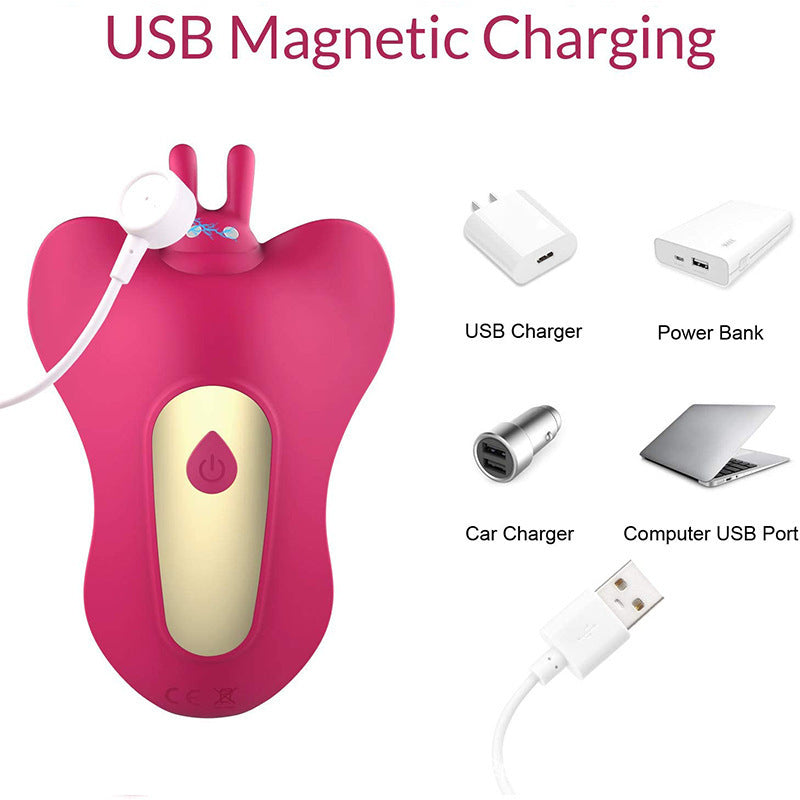 Fjärilsdildo med Fjärrkontroll – Bärbar Klitorisstimulator i Silikon för Kvinnor
