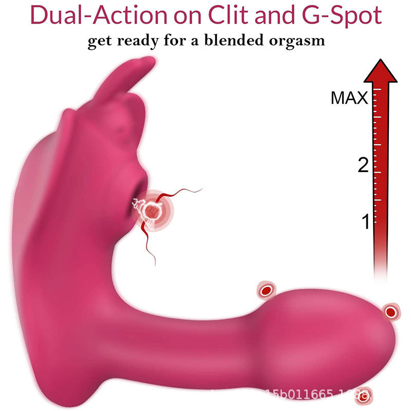 Fjärilsdildo med Fjärrkontroll – Bärbar Klitorisstimulator i Silikon för Kvinnor